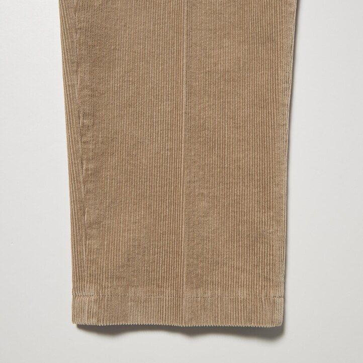 uniqlo smart corduroy ankellånga herrbyxor beige