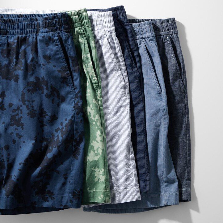 herr uniqlo dry stretch leaf print easys byxor gröna
