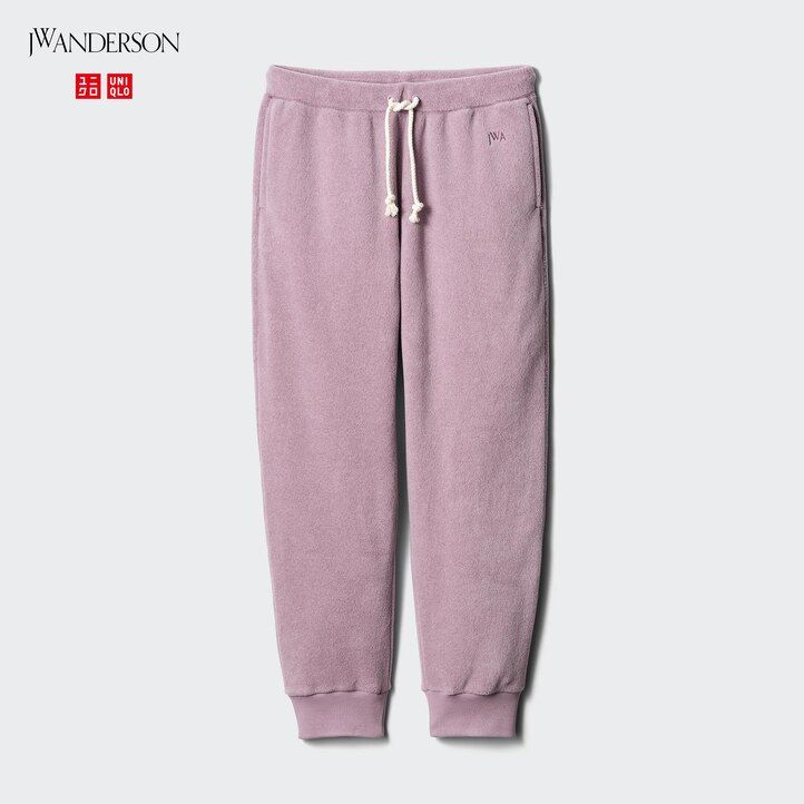 vita uniqlo texturerade jerseybyxor för män