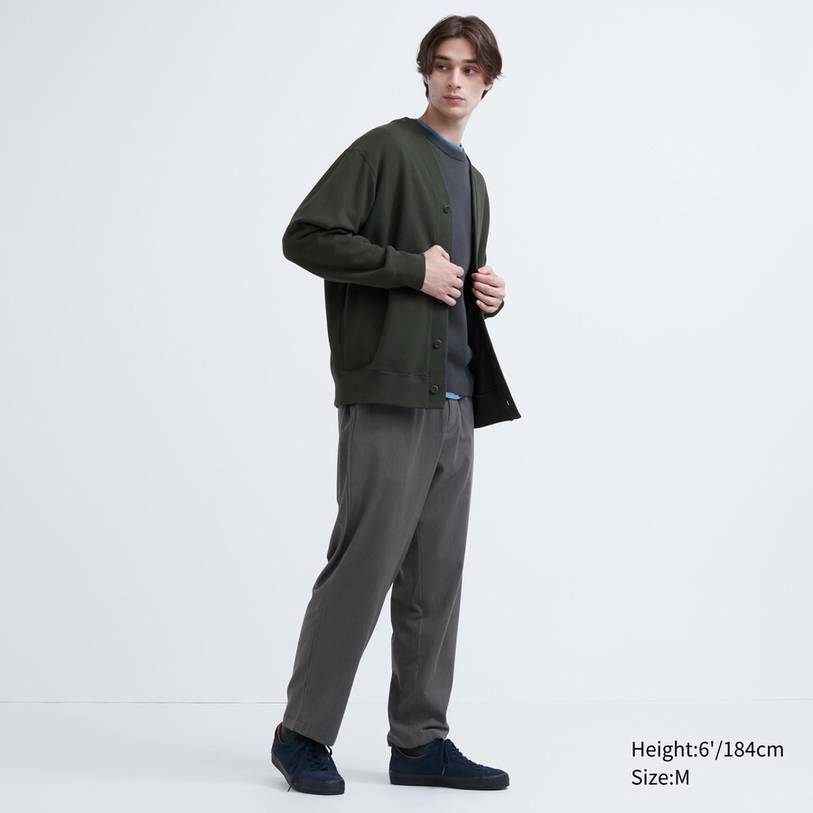 herr uniqlo flanellbyxor i ankellängd grå