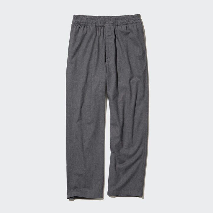 herr uniqlo flanellbyxor i ankellängd grå