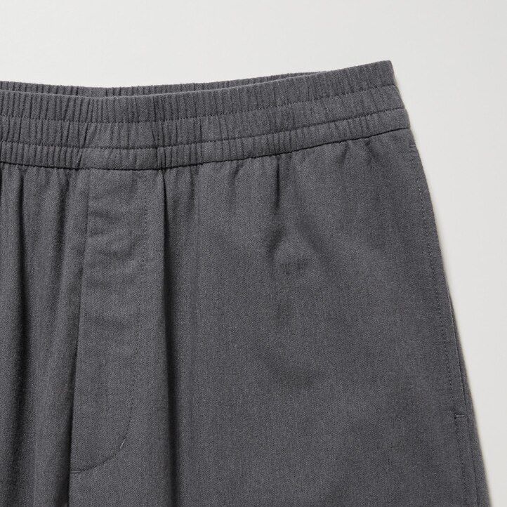 herr uniqlo flanellbyxor i ankellängd grå