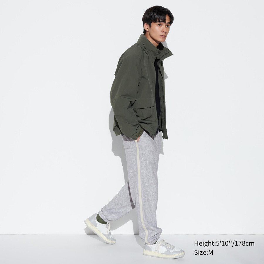 uniqlo side randiga herrbyxor grå