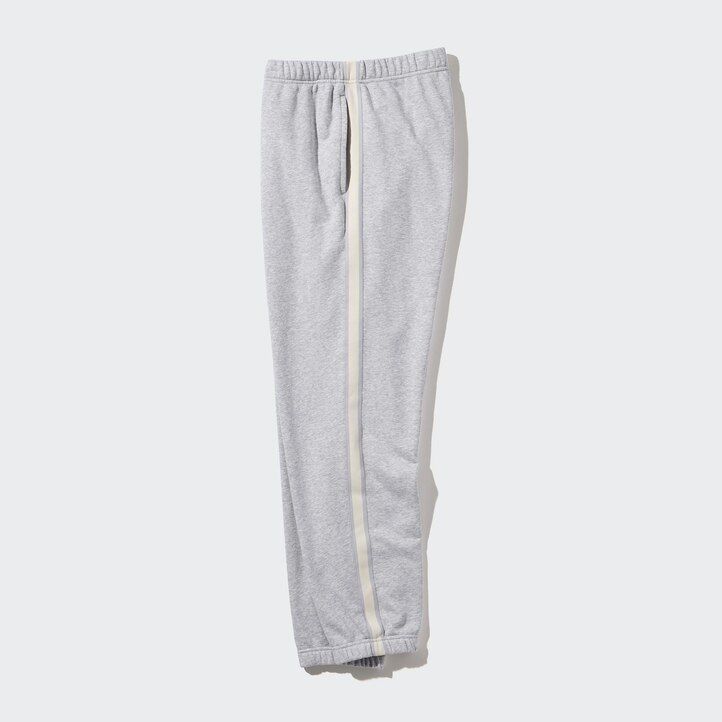 uniqlo side randiga herrbyxor grå