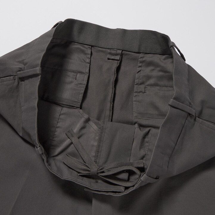 herr uniqlo smart bomullsbyxor i ankellängd beige