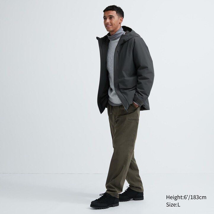 svarta uniqlo heattech varmfodrade herrbyxor
