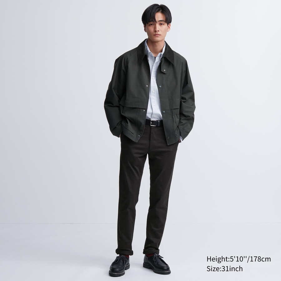 svarta uniqlo slim fit chino herrbyxor