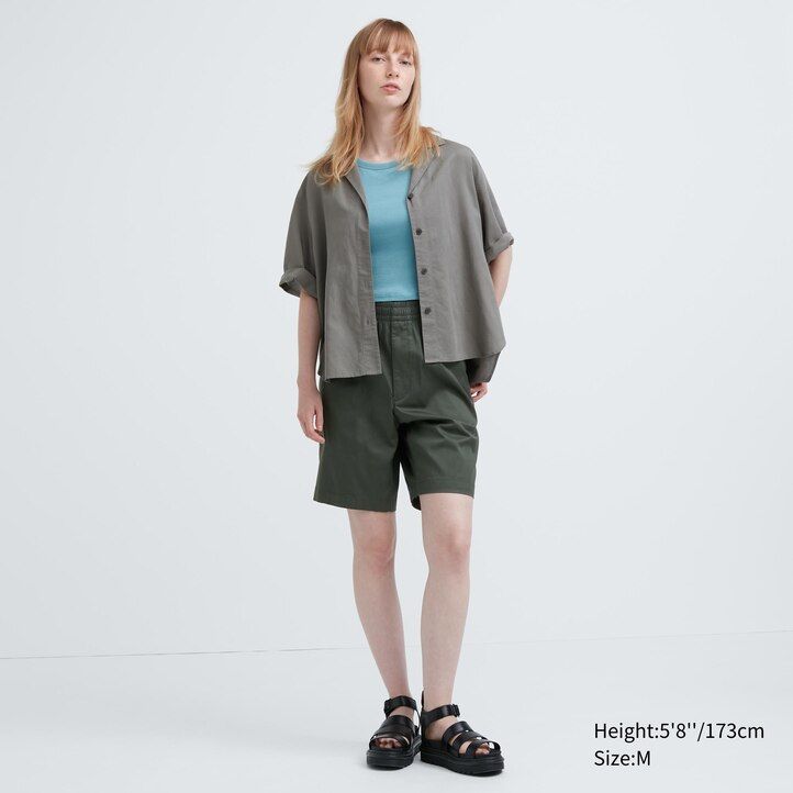 mörkgrå uniqlo dry stretch easys herrbyxor