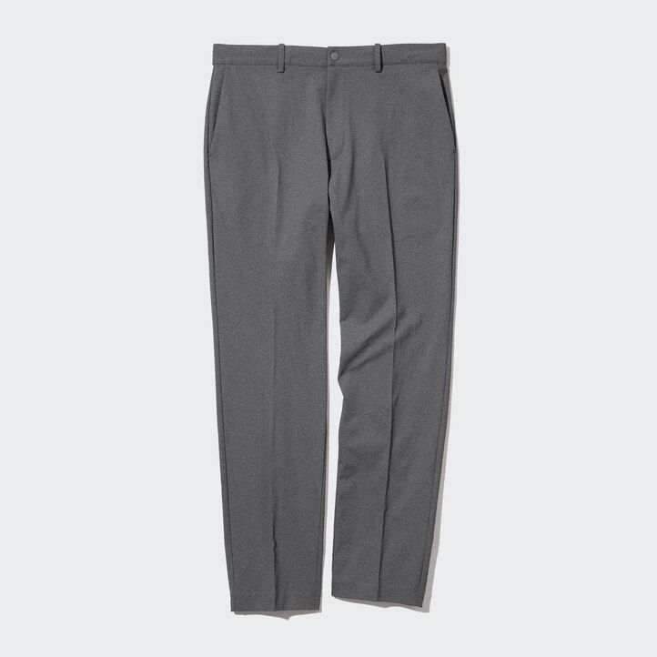herr uniqlo smart ultra stretch ankellånga byxor grå