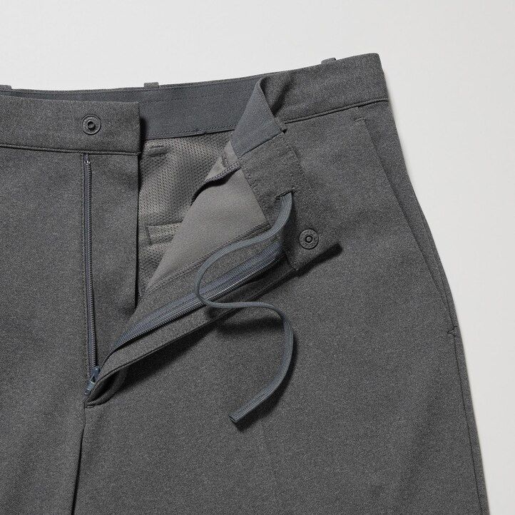 herr uniqlo smart ultra stretch ankellånga byxor grå