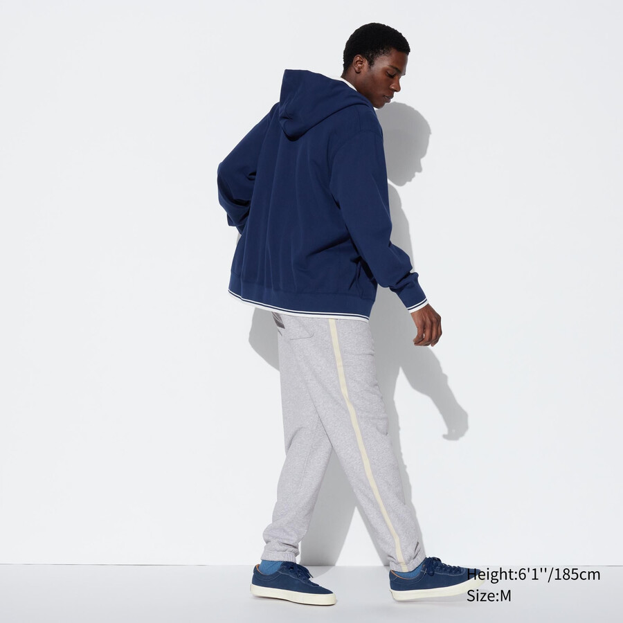 uniqlo side randiga herrbyxor grå