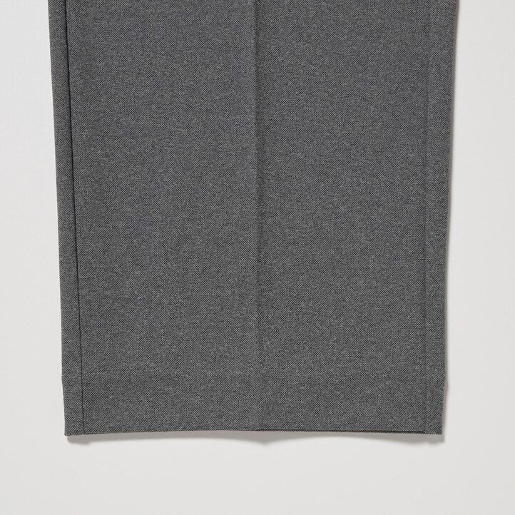 grå uniqlo smart ultra stretch ankellånga herrbyxor