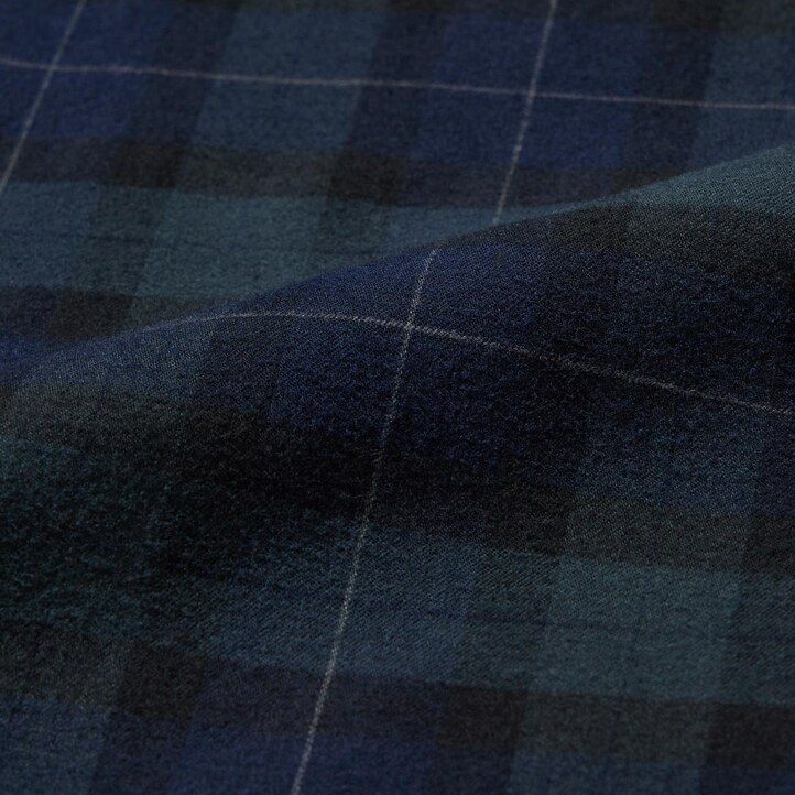 uniqlo flanell enkelt mönstrade ankellånga herrbyxor mörkgröna