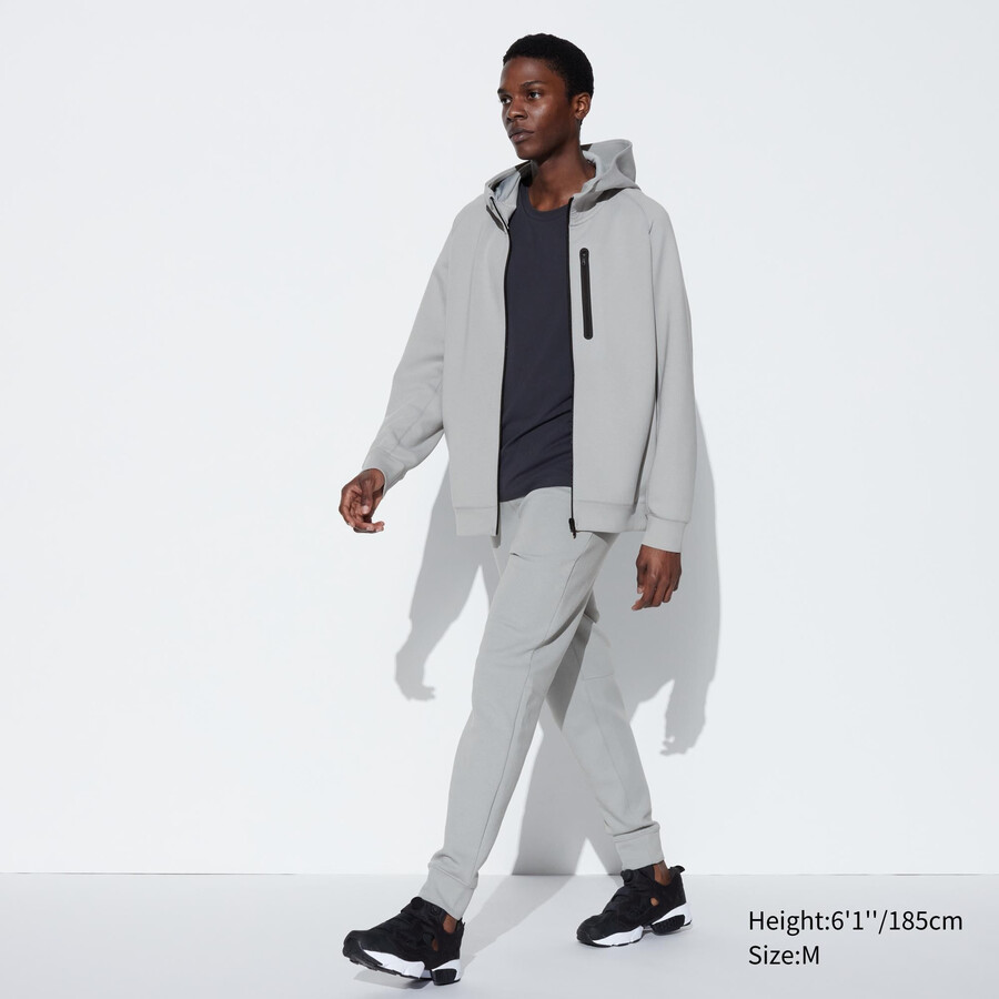 herr uniqlo dry stretchbyxor ljusgrå