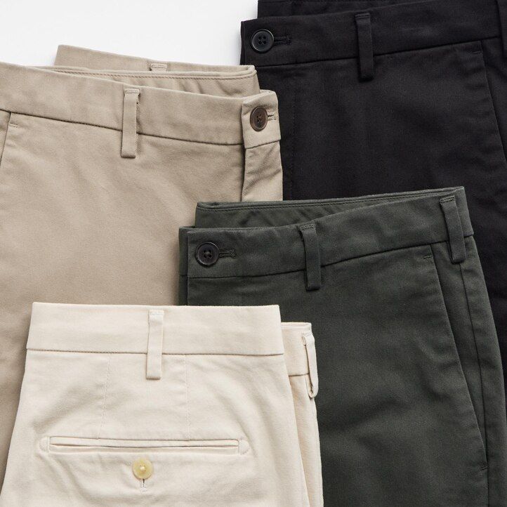 svarta uniqlo slim fit chinos herrbyxor