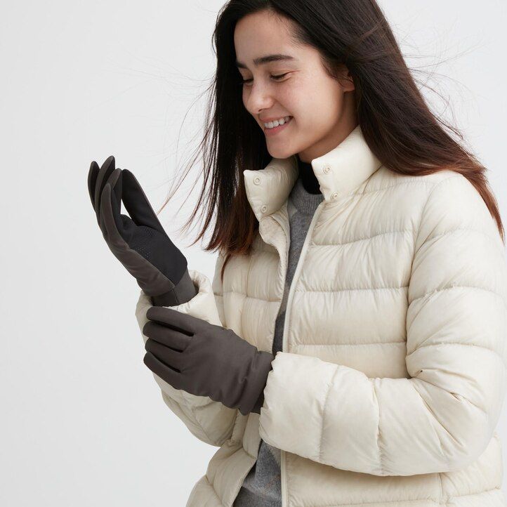 uniqlo touchscreen handskar dam väskor mörkgrå