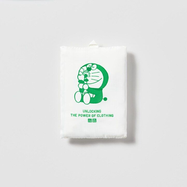 uniqlo doraemon ut recycled pocketable bag damväskor vit