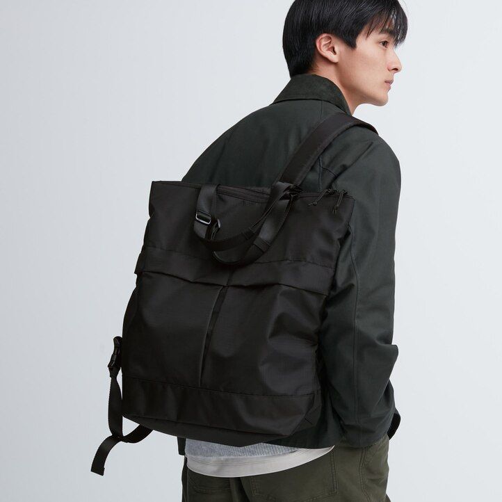 svarta uniqlo two way utility bag för kvinnor