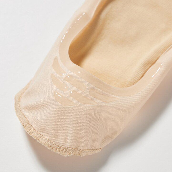 svarta uniqlo sheer invisible no show-strumpor med tre par för kvinnor