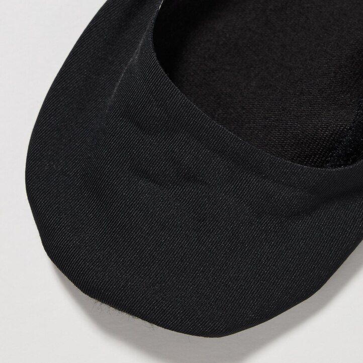 svarta uniqlo sheer invisible no show-strumpor med tre par för kvinnor