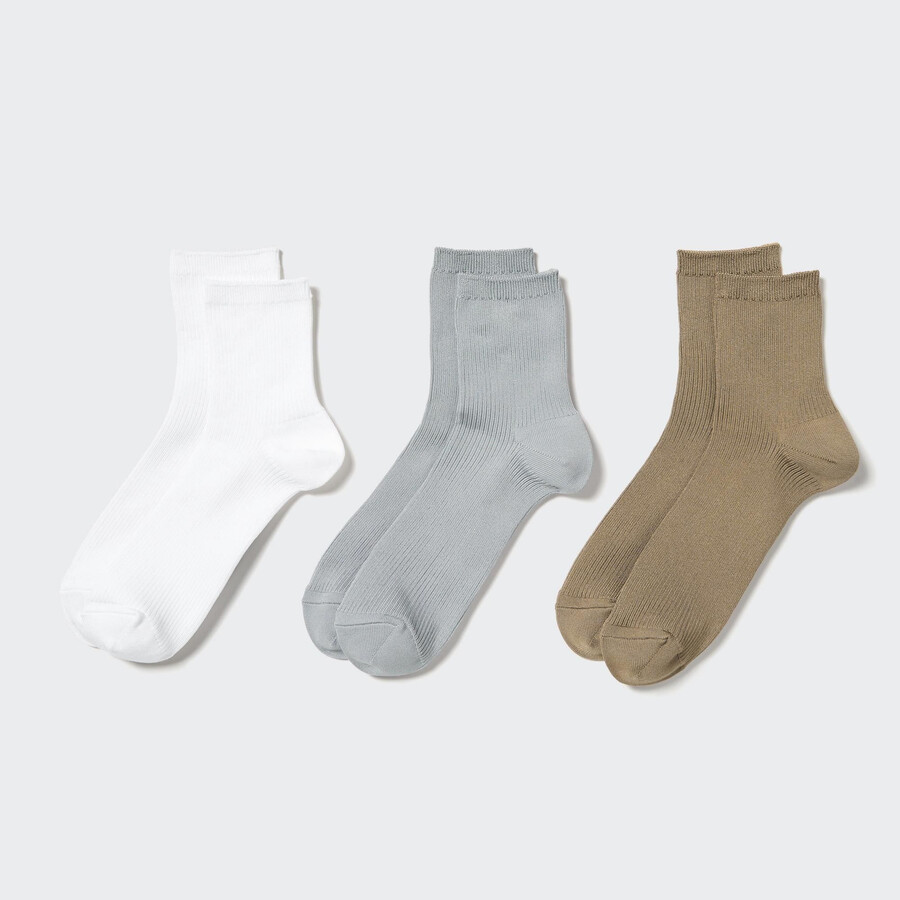 uniqlo crew ribbed tre par damstrumpor vita