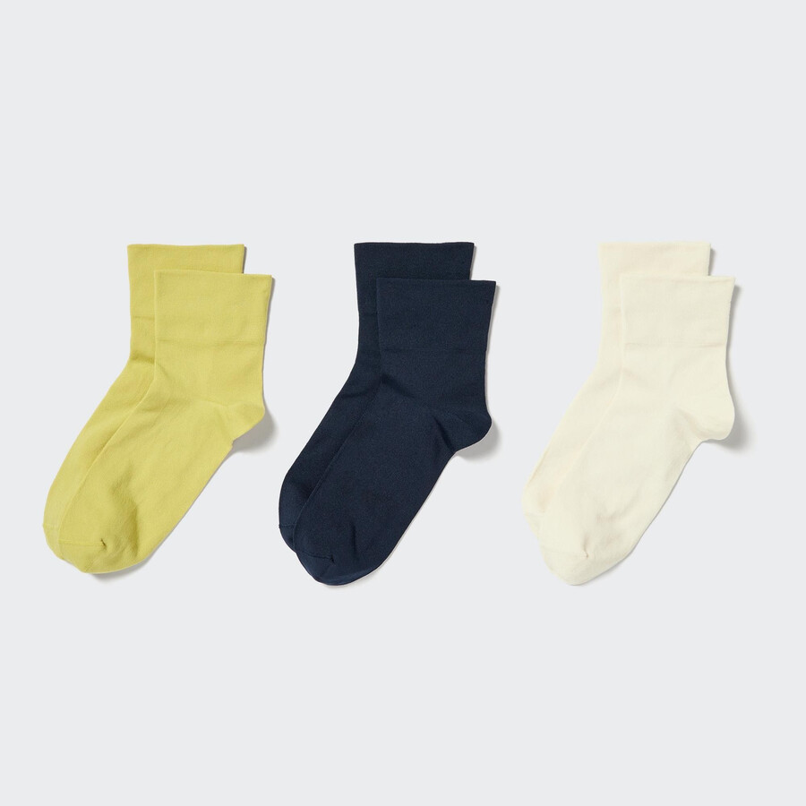 gröna uniqlo crew tapered tre par strumpor för dam