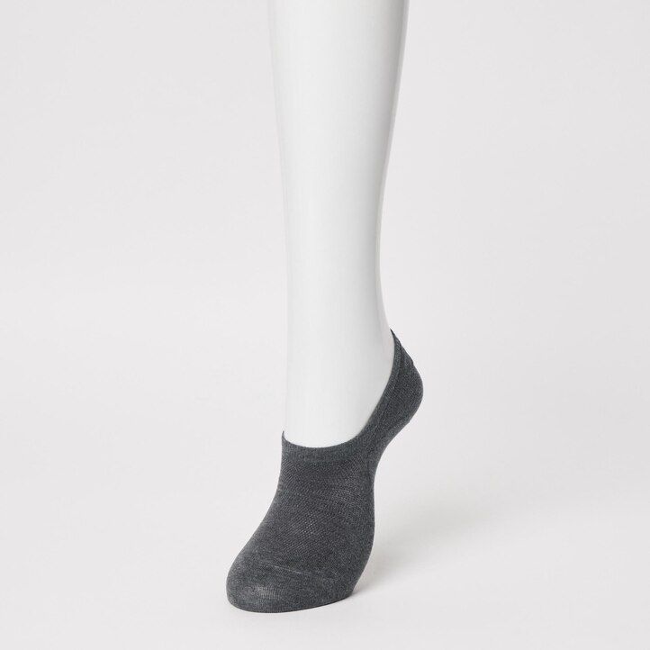 uniqlo mesh invisible no show tre par damstrumpor mörkgrå