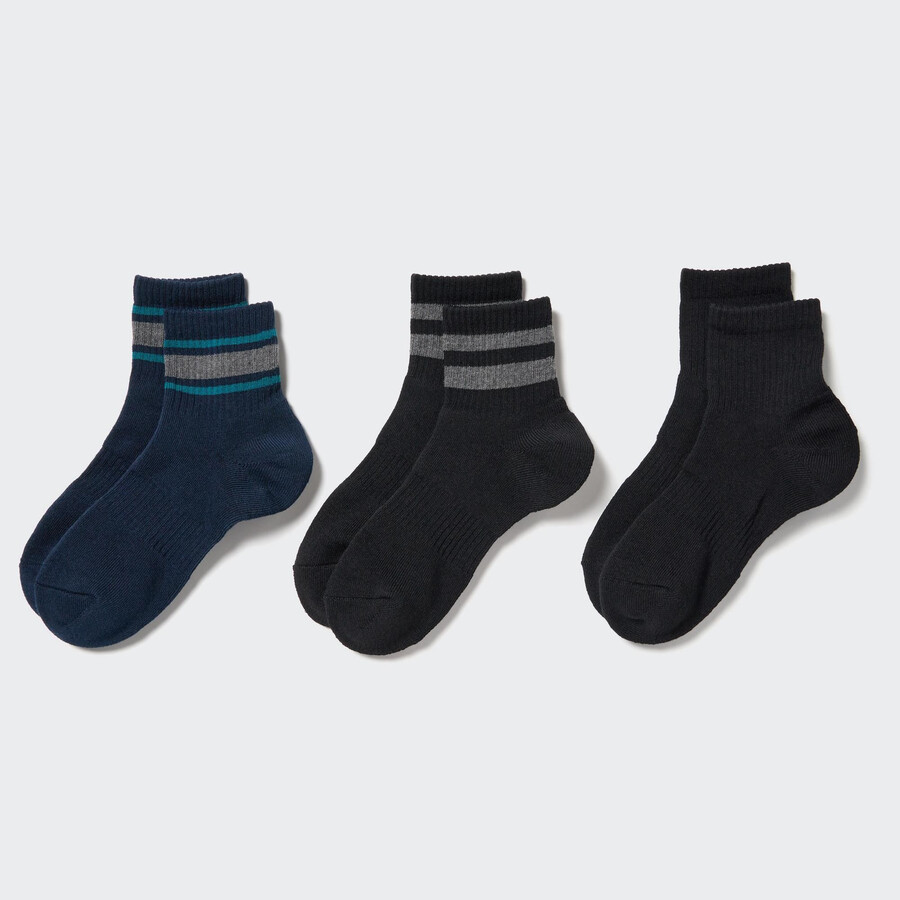 uniqlo ribbade tre par damstrumpor marinblå