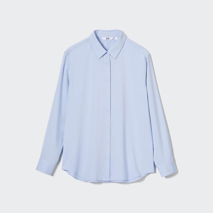 dam uniqlo rayonärmad blus svart