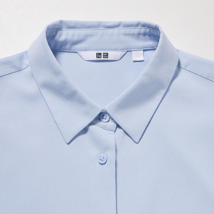 dam uniqlo rayonärmad blus svart