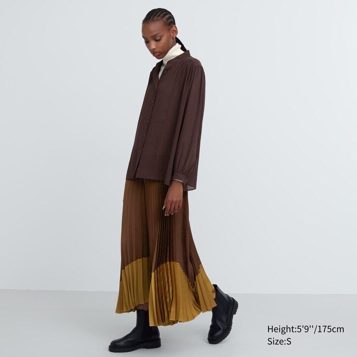 dam uniqlo voluminös blus vit