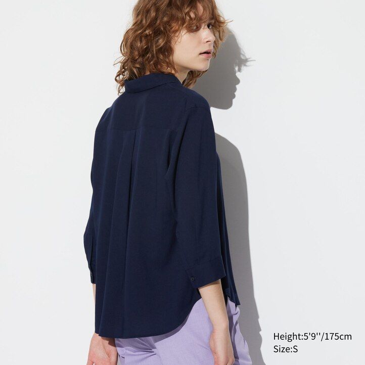olivgrön uniqlo rayon skipper collar 34 Ärmlös damblus