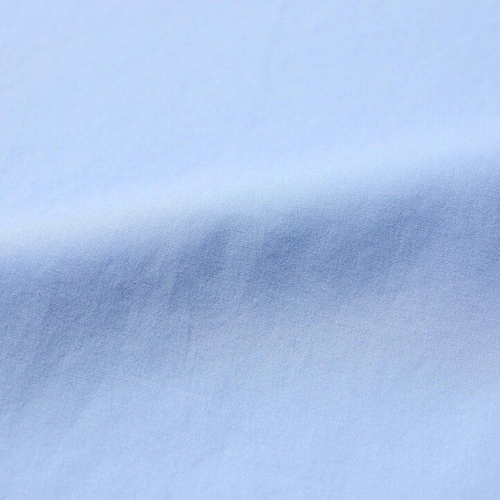 blå uniqlo extra fine cotton damblus