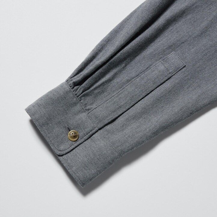rosa uniqlo blus med mjuka borstade ärmar för kvinnor