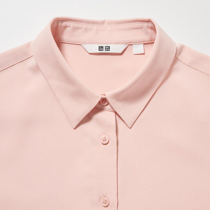 dam uniqlo rayon Ärmblus rosa