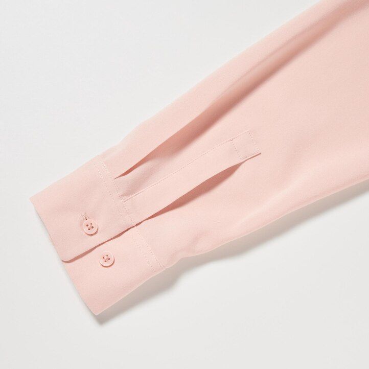 dam uniqlo rayon Ärmblus rosa
