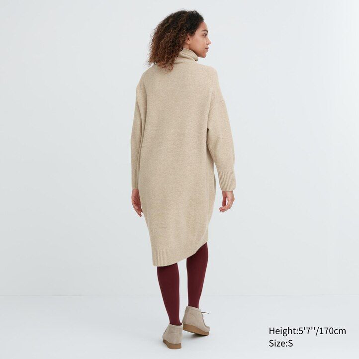dam uniqlo souffle garn Ärmklänning grön