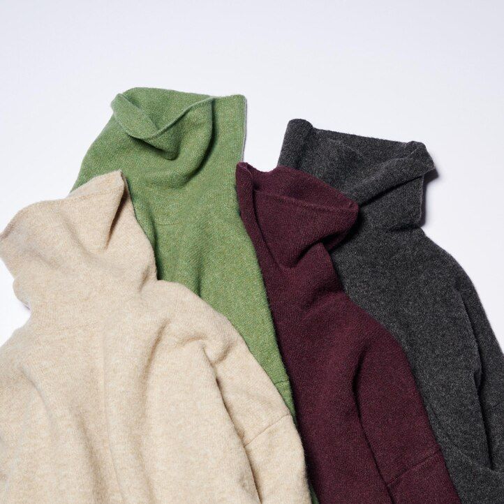 dam uniqlo souffle garn Ärmklänning grön