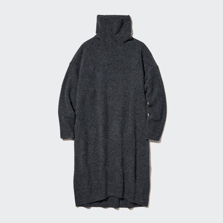 dam uniqlo souffle garn Ärmklänning grön