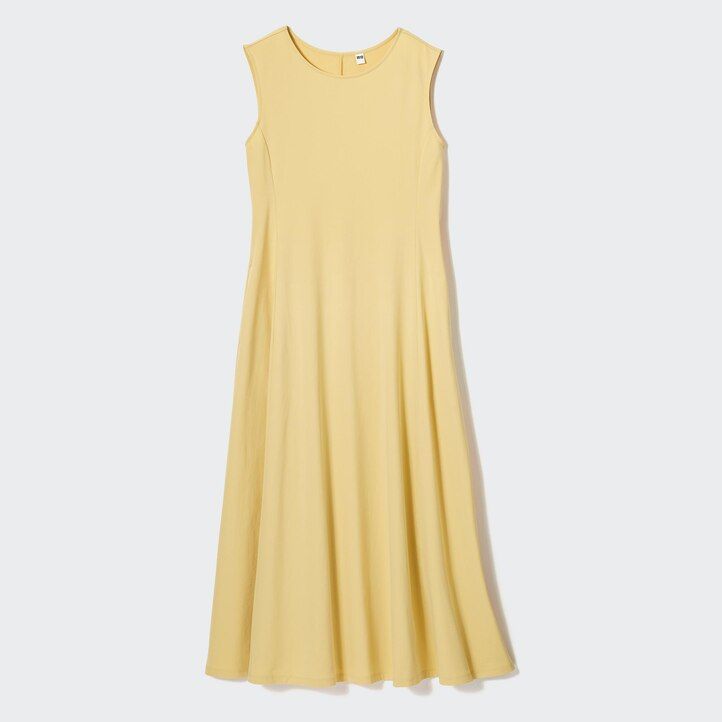 marinblå uniqlo airism ultra stretch Ärmlös klänning för dam