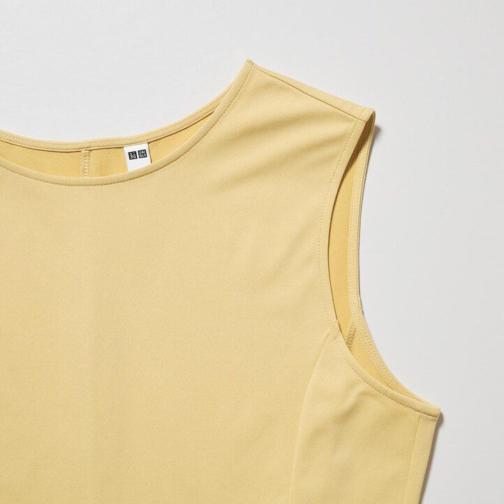 marinblå uniqlo airism ultra stretch Ärmlös klänning för dam