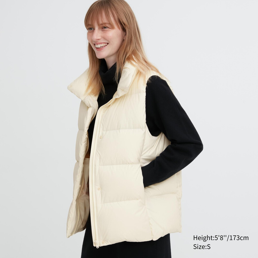 uniqlo powder soft down nanodesign damjackor vit
