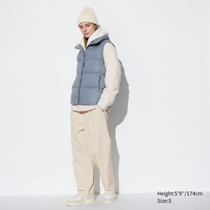 uniqlo powder soft down nanodesign damjackor vit