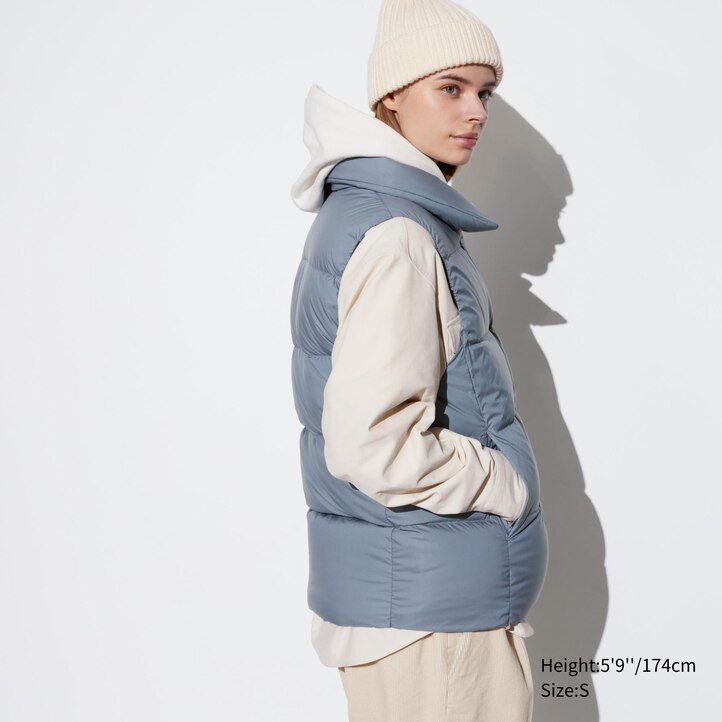uniqlo powder soft down nanodesign damjackor vit