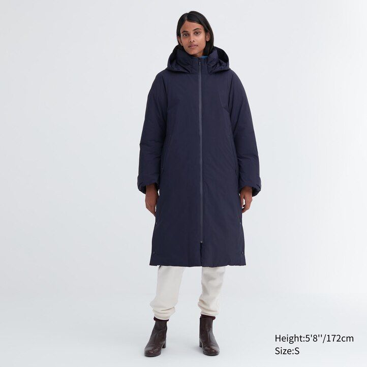 svarta uniqlo ultra warm hybrid dunjackor för dam