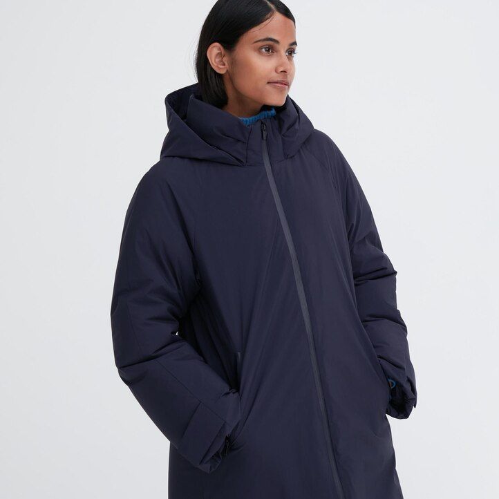 svarta uniqlo ultra warm hybrid dunjackor för dam