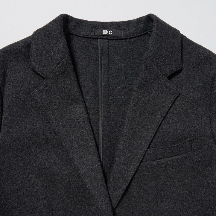 uniqlo brushed jersey damjackor svarta