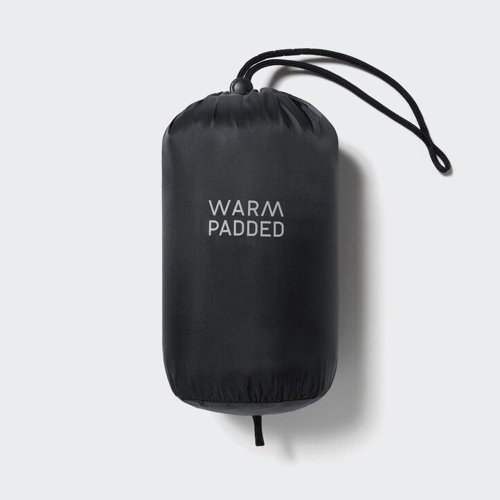 grå uniqlo varm vadderade quiltade damjackor