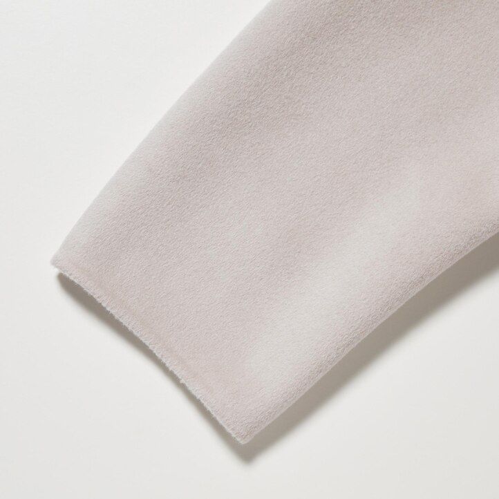 uniqlo ullblandad omlottjacka i beige för kvinnor