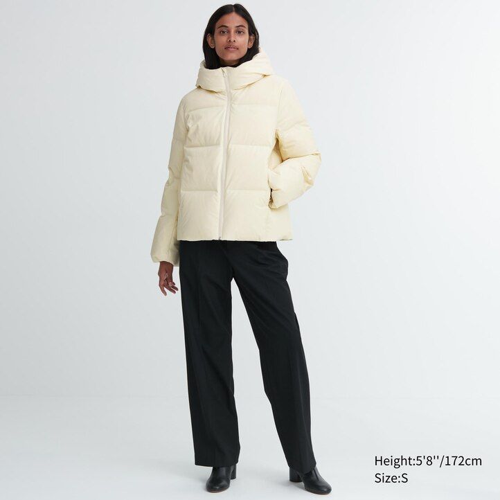 uniqlo sömlösa dunjackor för kvinnor olivgrön